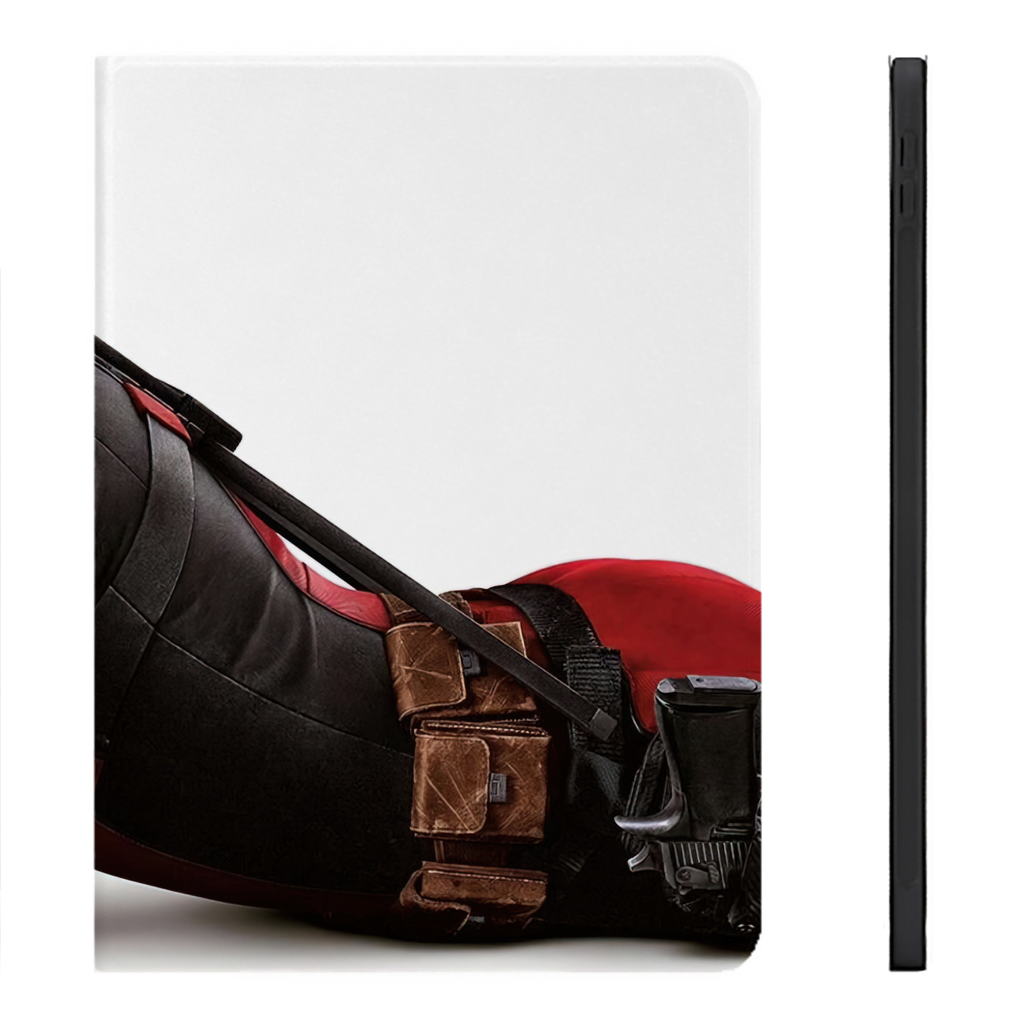 （画像用） Deadpool デッドプール IPadケース ペンホルダー付き ブックスタイルデザイン